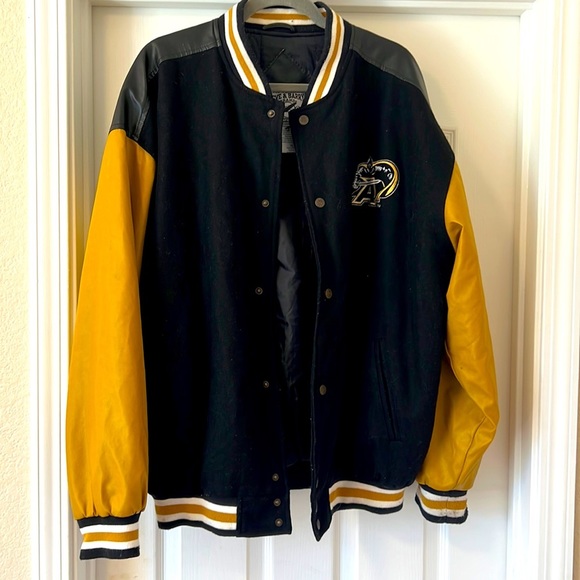 Steve & Barry's Other - Army Varsity Bomber Jacket - Black Yellow Mens Size XL